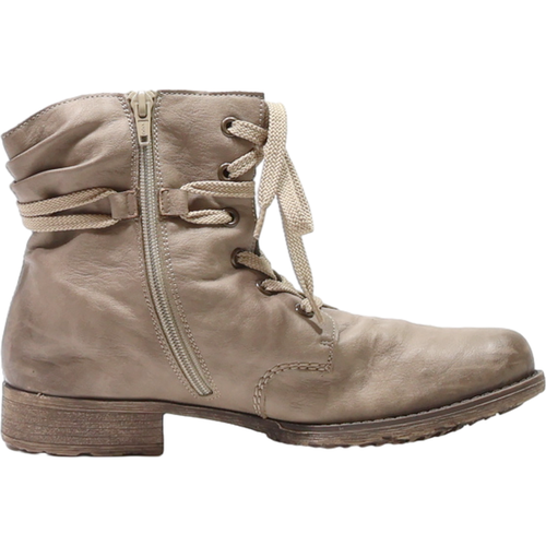 RIEKER Lace-Up Boots Brown Leather Women