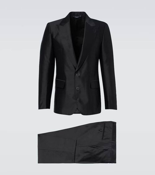 Silk twill suit