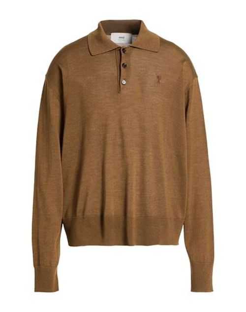 Man Sweater Light brown Size XL Virgin Wool, Silk