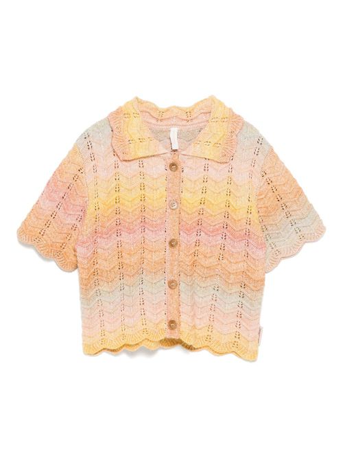 Classic collar cardigan - Orange