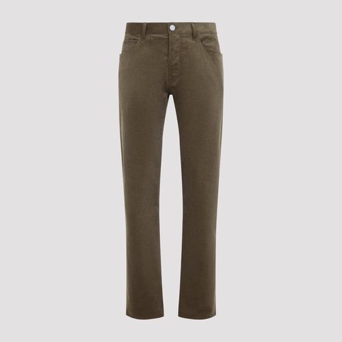 Men's 5-Pocket Cotton Cashmere Pants with Stretch