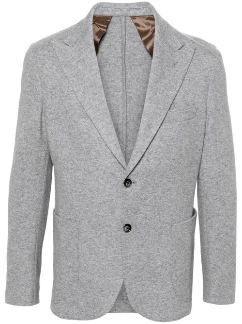 Brushed-effect blazer - Grey