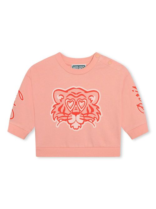 Logo-print cotton sweatshirt - Neutrals