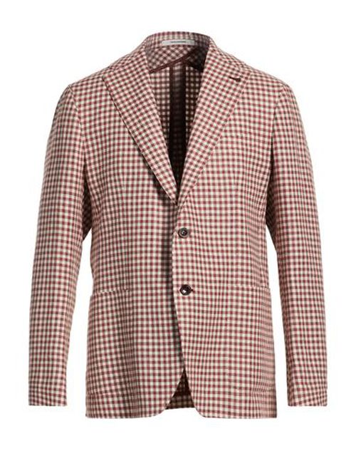 Man Blazer Brick Size 42 Linen, Cotton