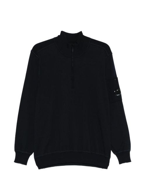 C. p. Company Men's Half Zip Lens Sweater