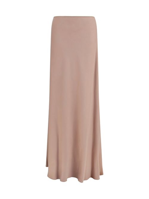 Lyocell Flared Long Skirt — Beige