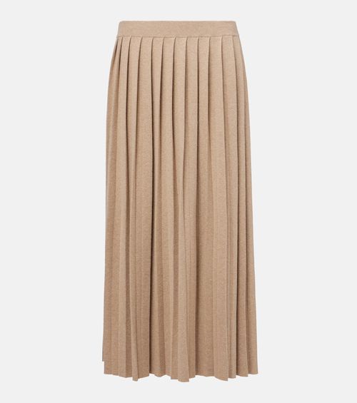 Minda cotton and cashmere midi skirt