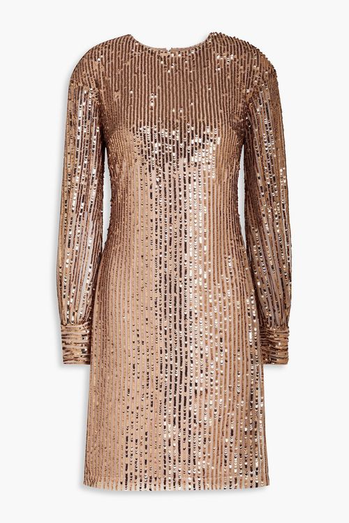 Sequined tulle dress - Metallic - UK 8