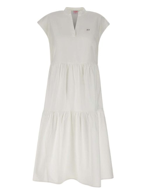 Ruffled cotton dress - Neutrals