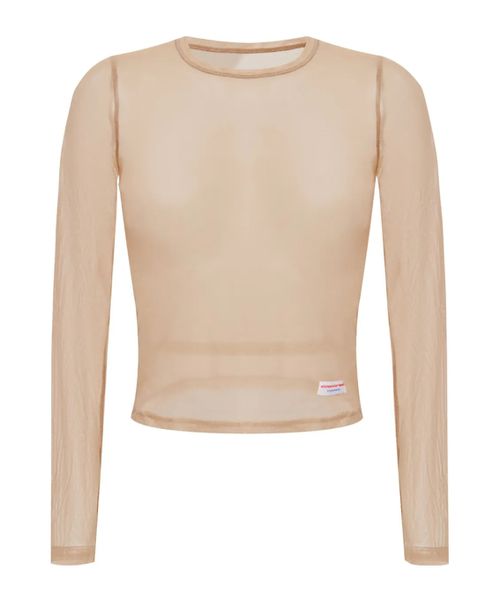Semi-sheer lingerie top