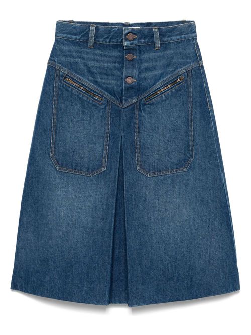 Denim midi skirt - Blue