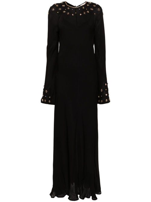 Crystal-embellished maxi dress - Black