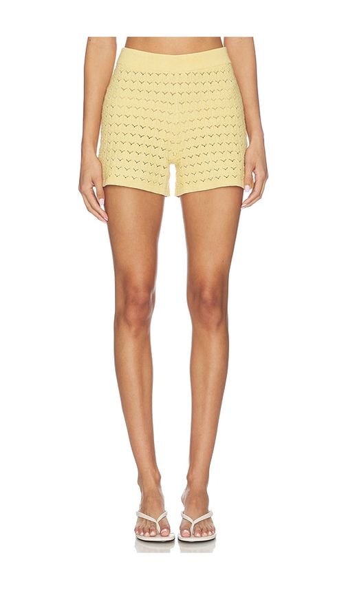 Barefoot Dreams Tulip Pointelle Short in Yellow. - S also in XS, M