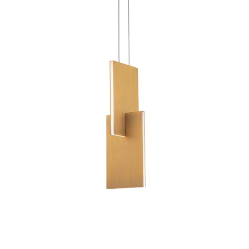 Amari 1-Light LED Chandelier in Aged Bra