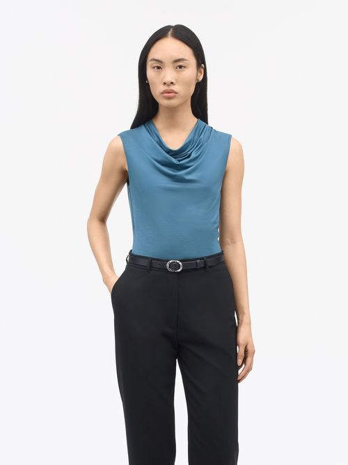 Tiger of Sweden Oberteil mit Rundhalsausschnitt aus Tencel, Stone Blue, S für Frauen