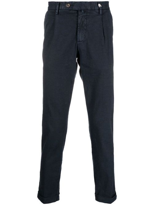Myths mid-rise slim-cut trousers - Blue