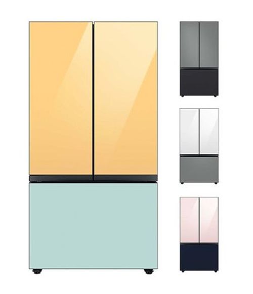 BESPOKE 30 cu. ft. 3-Door French Door Smart Refrigerator with AutoFill Water Pitcher - Custom Panel Ready