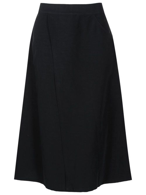 High-waisted A-line skirt - Black