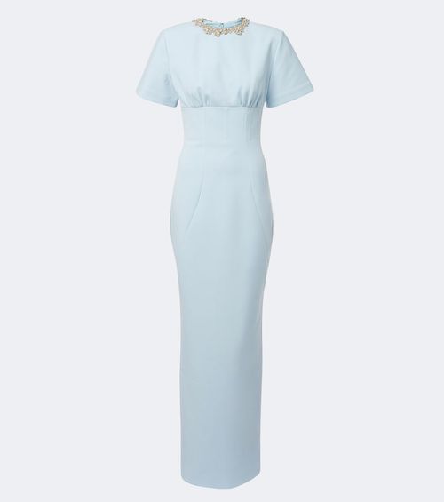Dovetta embellished crêpe corset gown