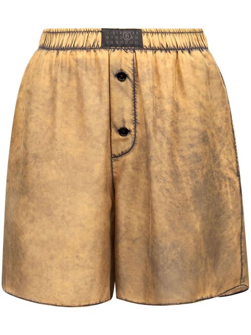 Distressed-finish shorts - Neutrals