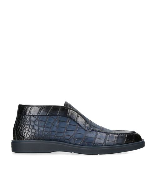 Croc-Embossed High-Top Detroit Loafers