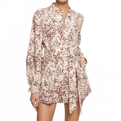 Simone Playsuit Dress In Beige