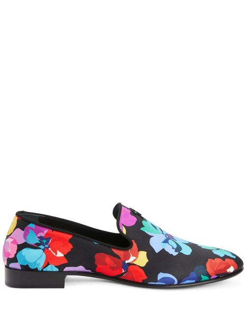 Lewis Bloom printed loafers - Black