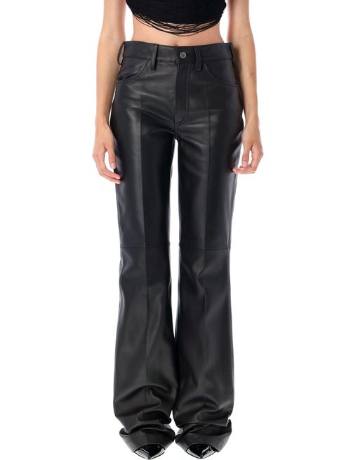 Panelled Leather Trousers