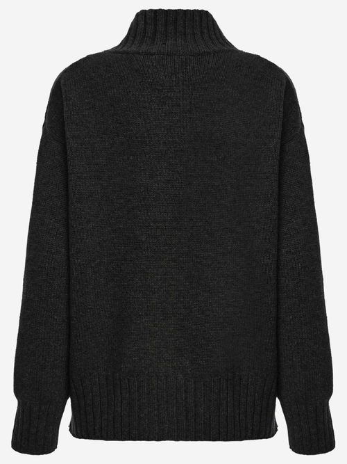 Cashmere Turtleneck Sweater — Black