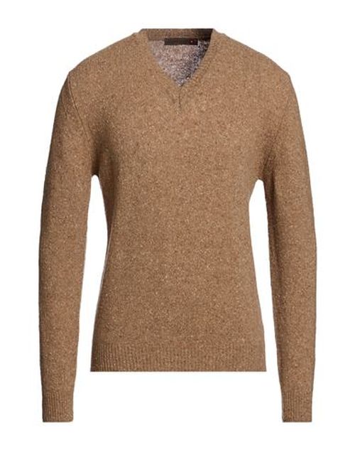 Man Sweater Camel Size S Wool, Recycled polyamide, Silk