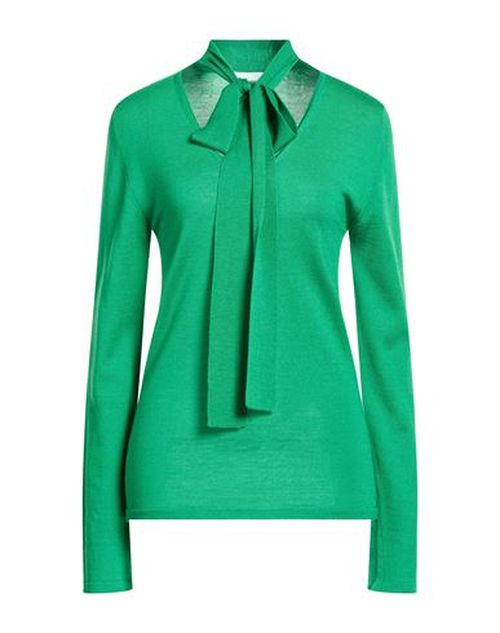 Woman Sweater Green Size 4 Wool, Silk