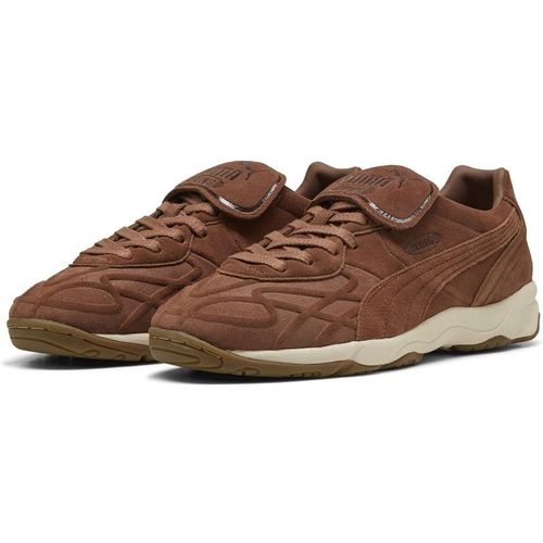 Puma Mens King Round Toe Low Top Sneakers in Mushroom - Brown Leather
