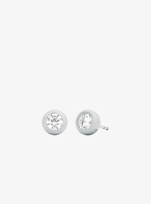 Round Stone Stud Earrings