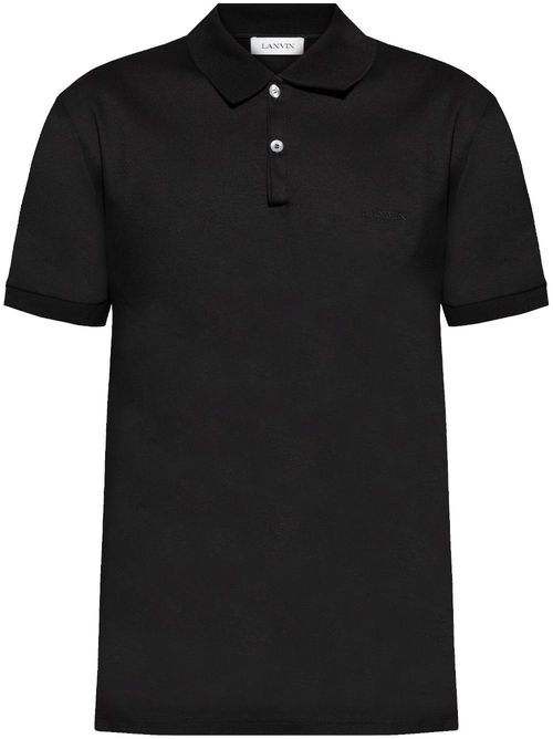 Cotton polo shirt - Black