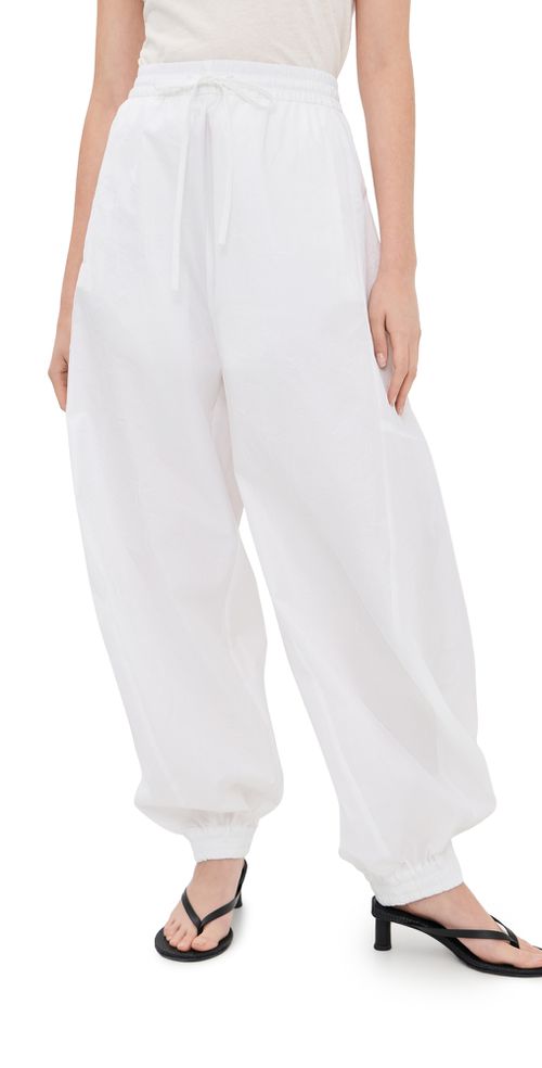 Crushed Cotton Volume Trousers Optic White