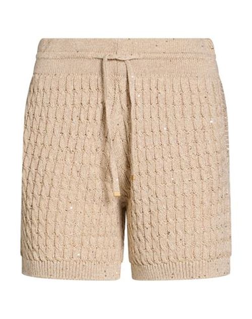 Woman Shorts & Bermuda Shorts Beige Size M Cotton, Linen, Polyester