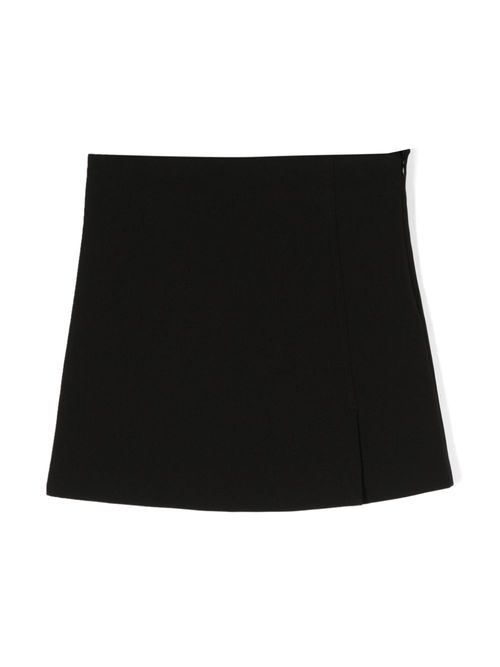 Logo-embroidered slip-on skirt - Black