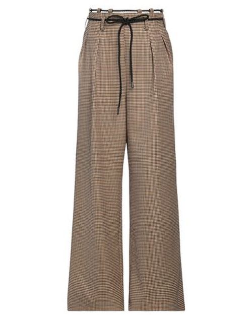 Woman Pants Sand Size 34 Wool, Polyester