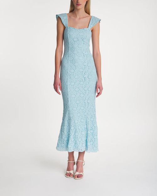 Rotate Dress Lace Wide Strap Light blue