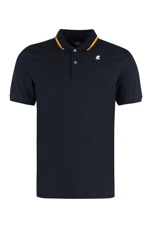 Cotton-Piqué Polo Shirt — Navy