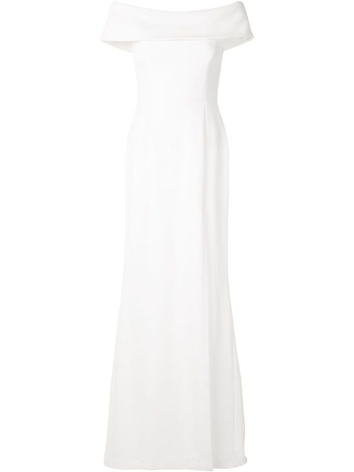 Venice off-shoulder gown - White