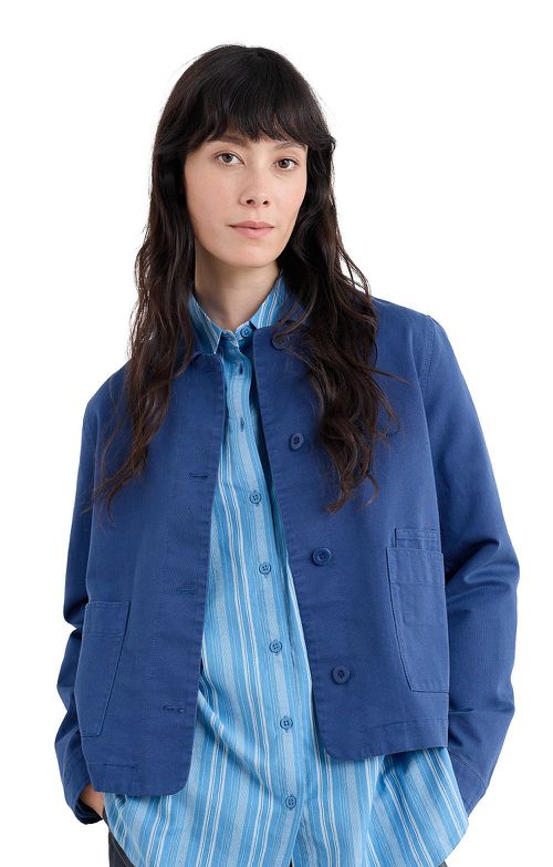 Ladies Coombe Lane Jacket, Washed Maritime
