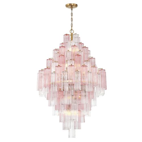 Aged Brass Chandelier from the Addis Collection