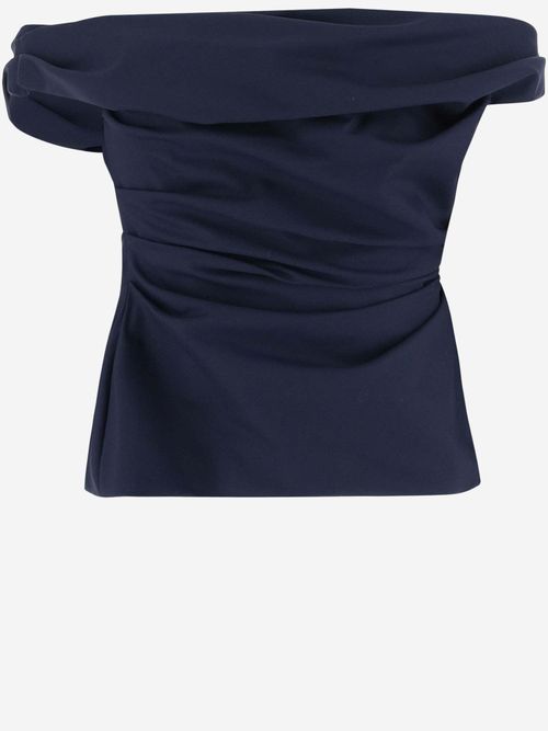 Off-shoulders Wool Top