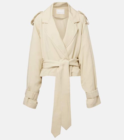 Simona cropped trench coat