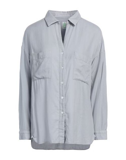 Finamore 1925 Woman Shirt Light grey Size 8 Cotton, Cashmere