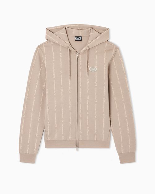 Graphic Series cotton-blend hooded zip-up sweatshirt