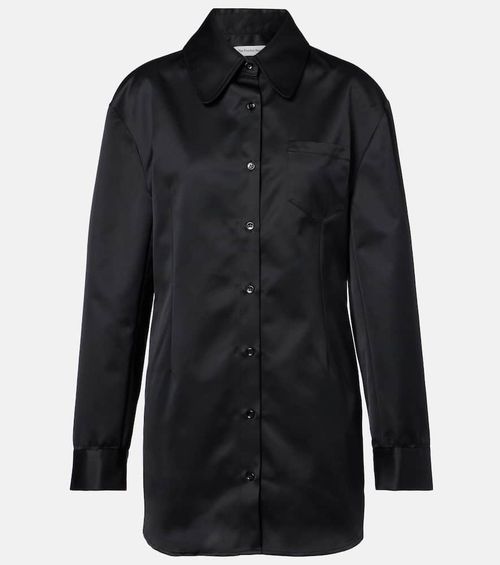 Akita satin shirt dress