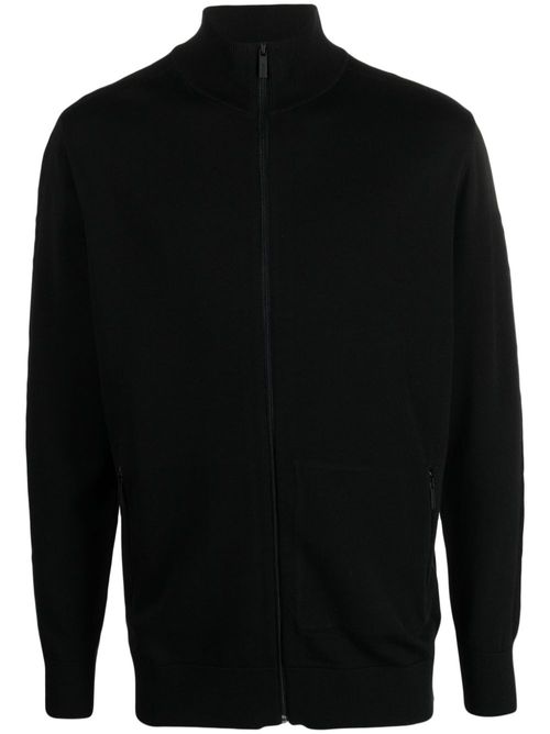 Fine-knit bomber jacket - Black