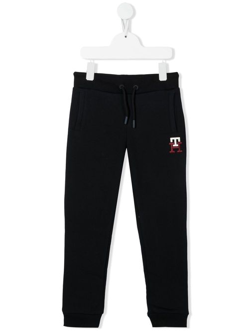 Logo-embroidered track pants - Blue